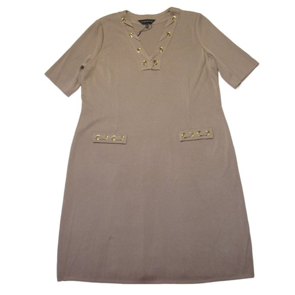 Ming Wang short sleeve grommet lacing dress - Soft Knit - S - NWT - Picture 8 of 8